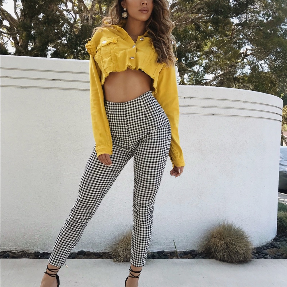 Gingham pants (worn once)